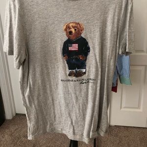 🔥Vintage Polo Bear Slim T Shirt size Large
